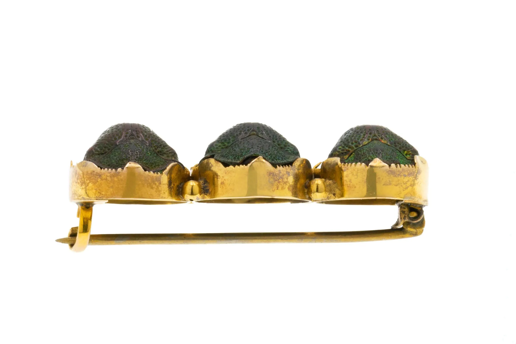 Antique Scarab Beetle Brooch