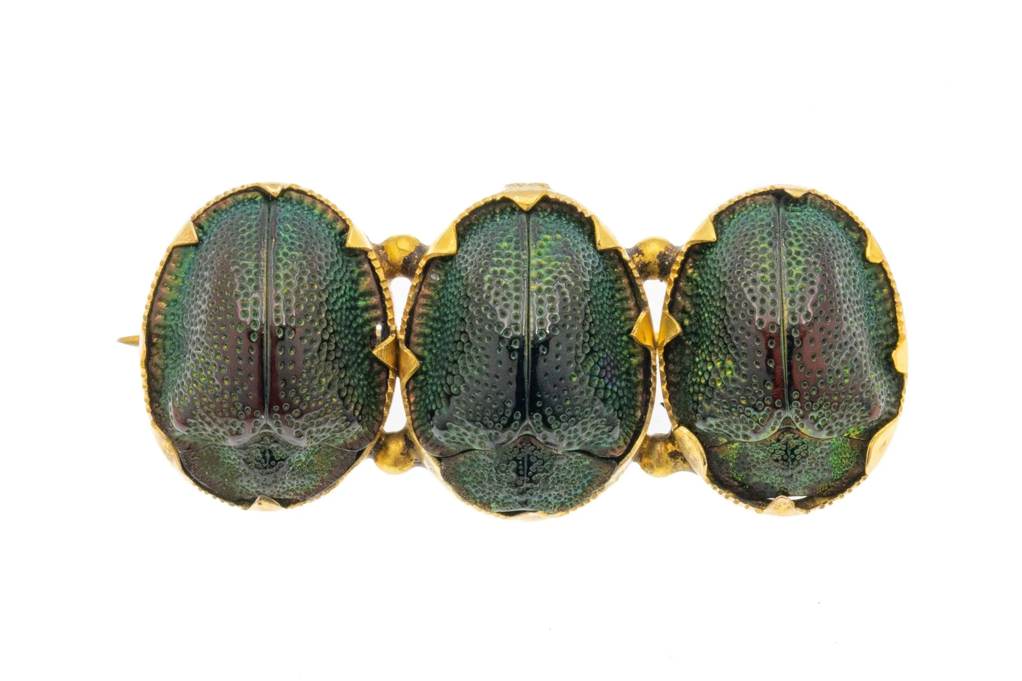 Antique Scarab Beetle Brooch