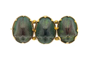 Antique Scarab Beetle Brooch