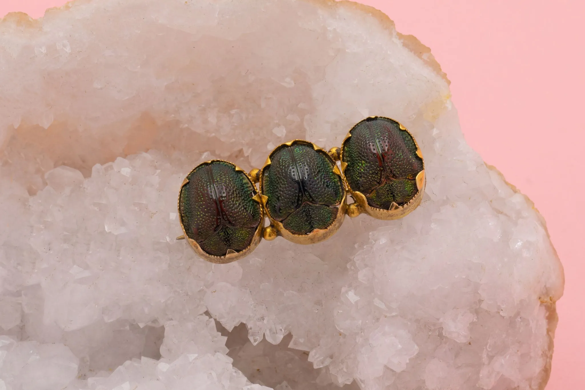 Antique Scarab Beetle Brooch