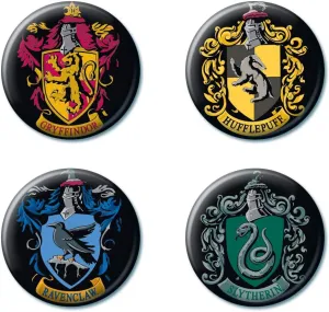Ata-Boy Harry Potter Houses of Hogwarts Crests Set of 4 1.25" Collectible Buttons
