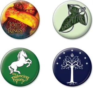 Ata-Boy Lord of the Rings - Lord of the Rings Set of Four 1.25 Inch Set of 4 1.25" Collectible Buttons
