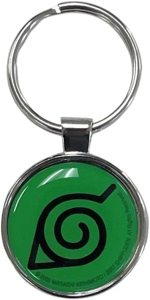 Ata-Boy Naruto Leaf Village Symbol 1.5" Fob Keychain for Keys, Backpack Pulls and More