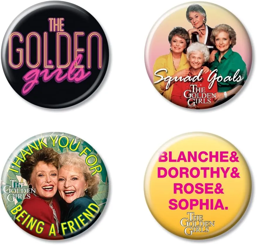 Ata-Boy The Golden Girls Assortment # 1 Set of 4 1.25" Collectible Buttons
