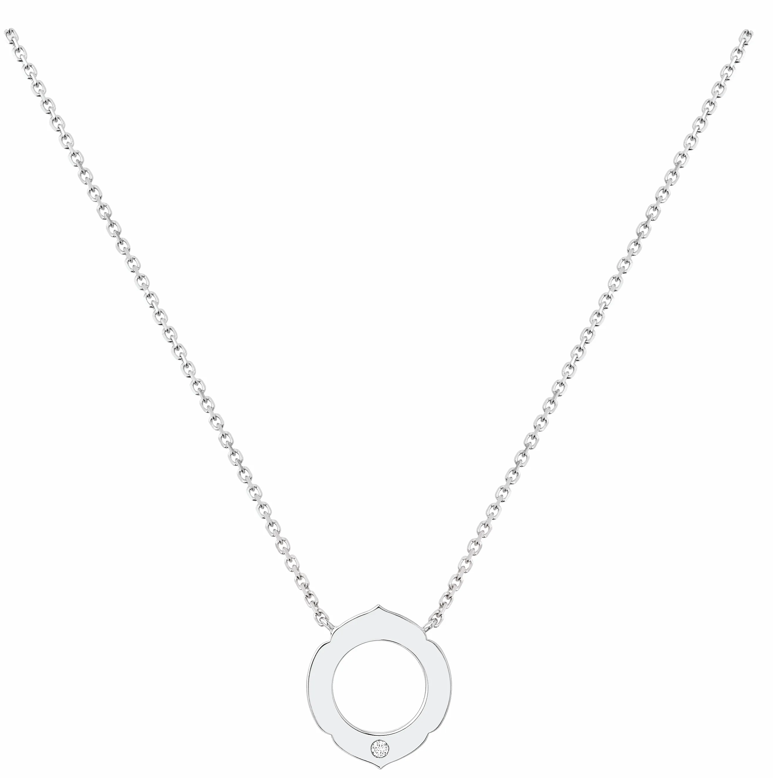 Aura - 1 Diamond White Gold Pendant