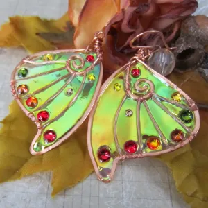 Autumn Fae Faery Wing Earrings