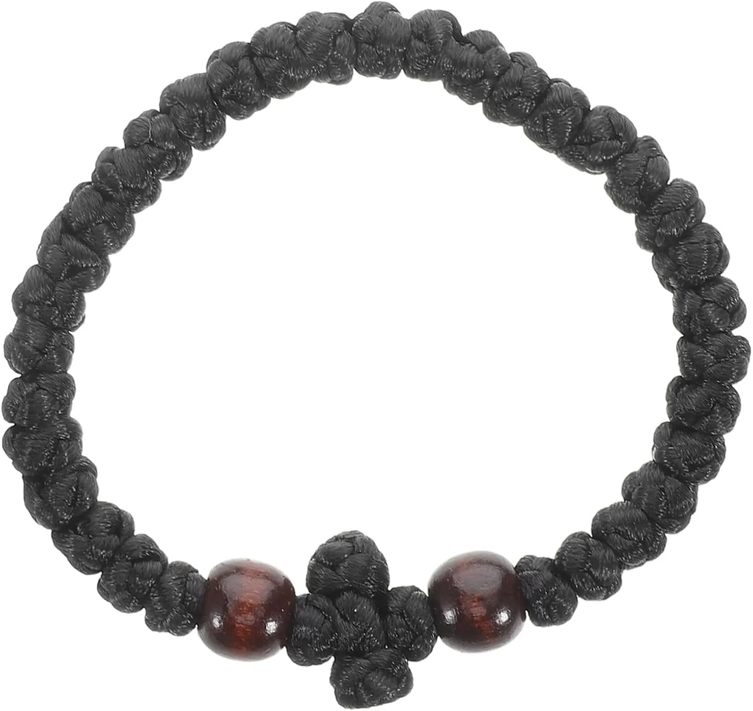 BESPORTBLE Handmade Prayer Bead Bracelet Wooden Bead Jewelry for Women Spiritual for Family Friends