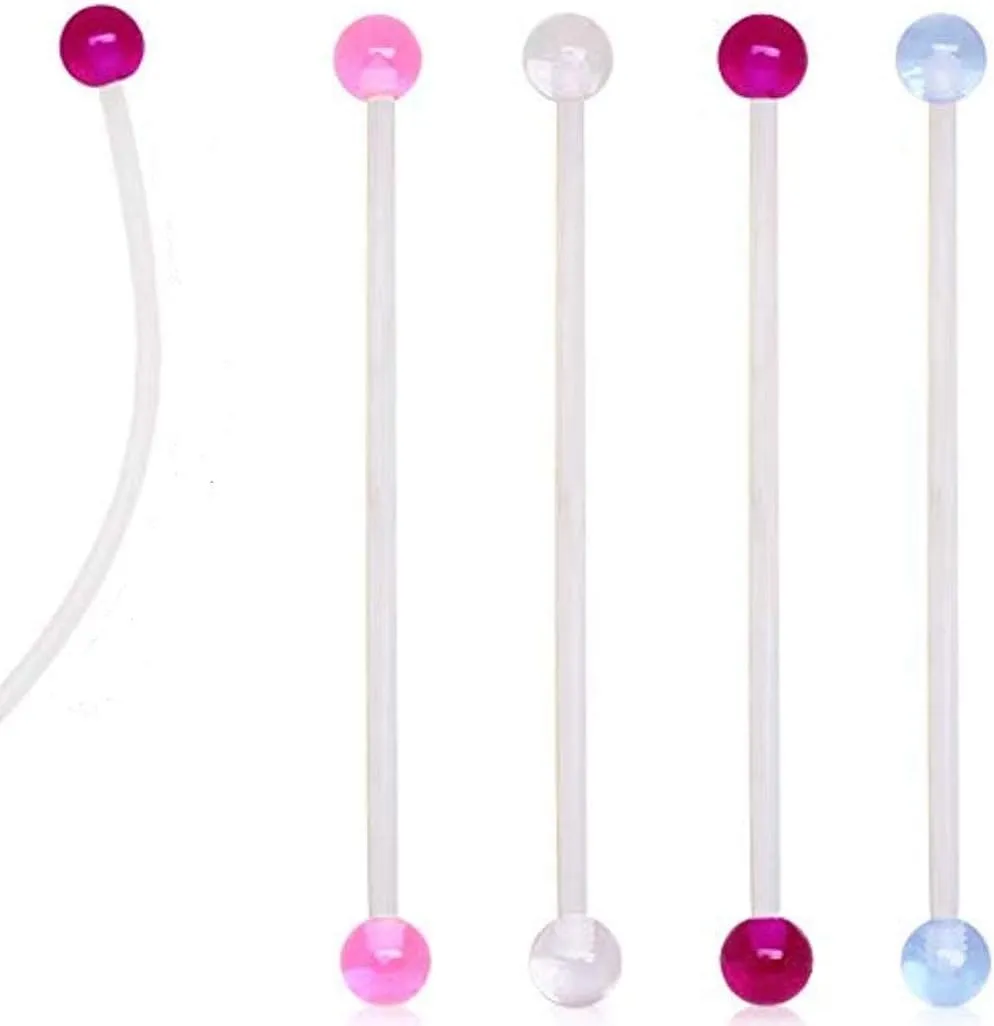 BioFlex Pregnancy Navel Ring with UV Coated Acrylic Ball