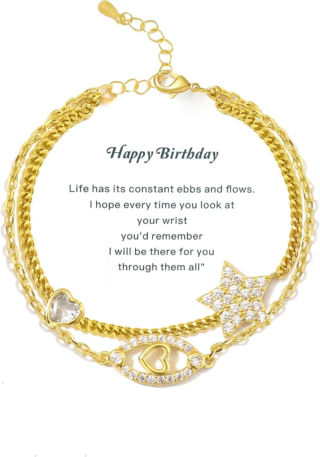 Birthday Gifts for Women,Birthday Bracelet for Women Best Friend Bestie Soul Sister Daughter Mom Grandma