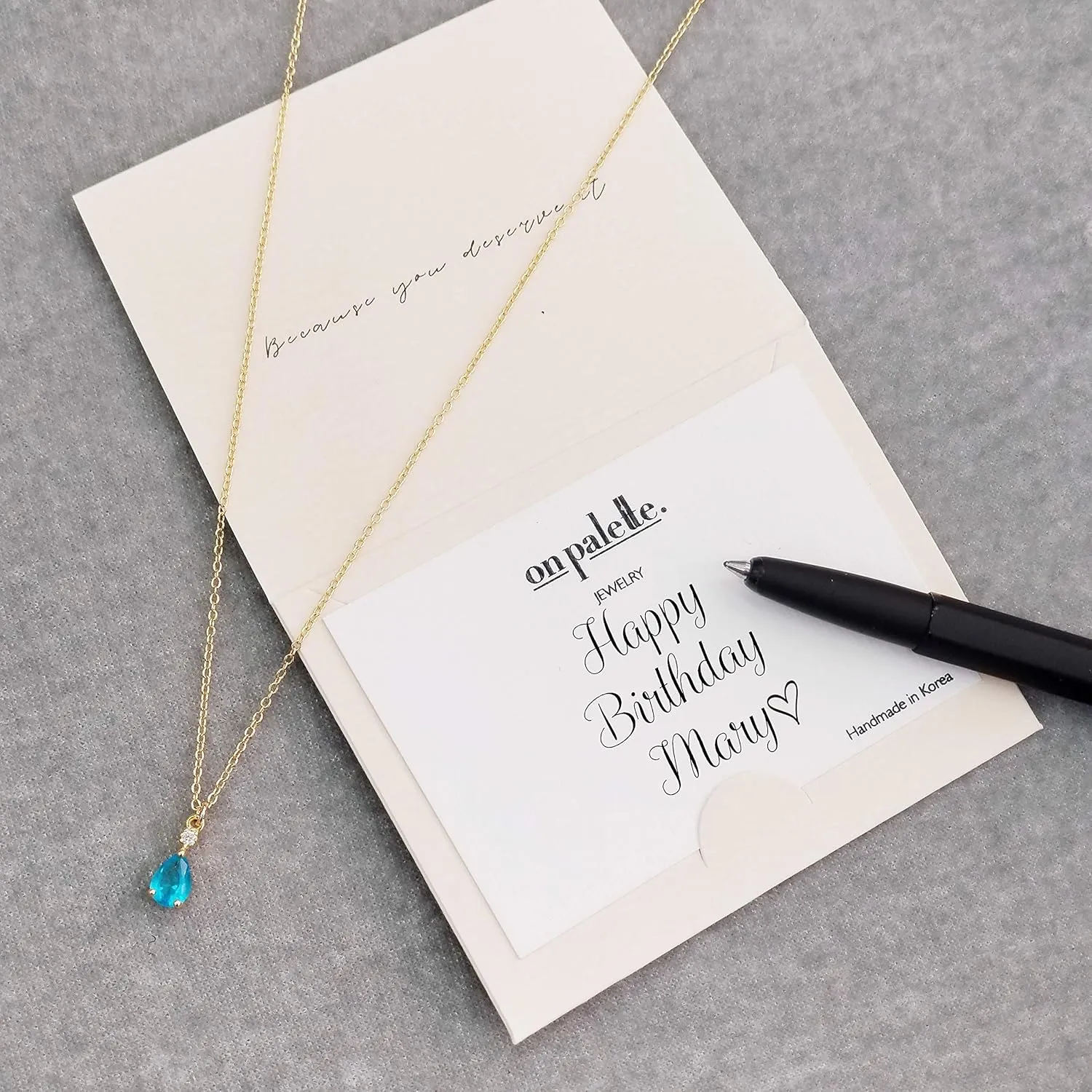 Birthstone Pendant Handmade Gold Plated Necklace Gift Jewelry for Women/Wife, Girlfriend, Sister, Mom, Friend/Birthday, Valentine's Day Gift Ideas