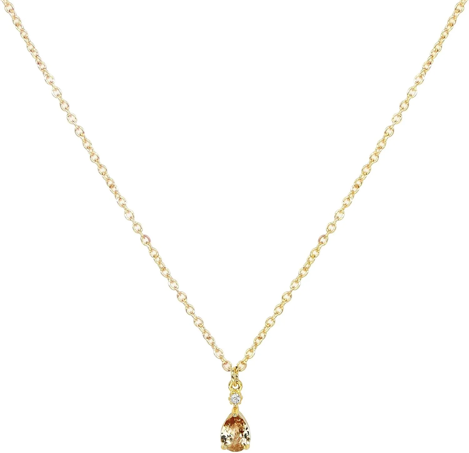 Birthstone Pendant Handmade Gold Plated Necklace Gift Jewelry for Women/Wife, Girlfriend, Sister, Mom, Friend/Birthday, Valentine's Day Gift Ideas