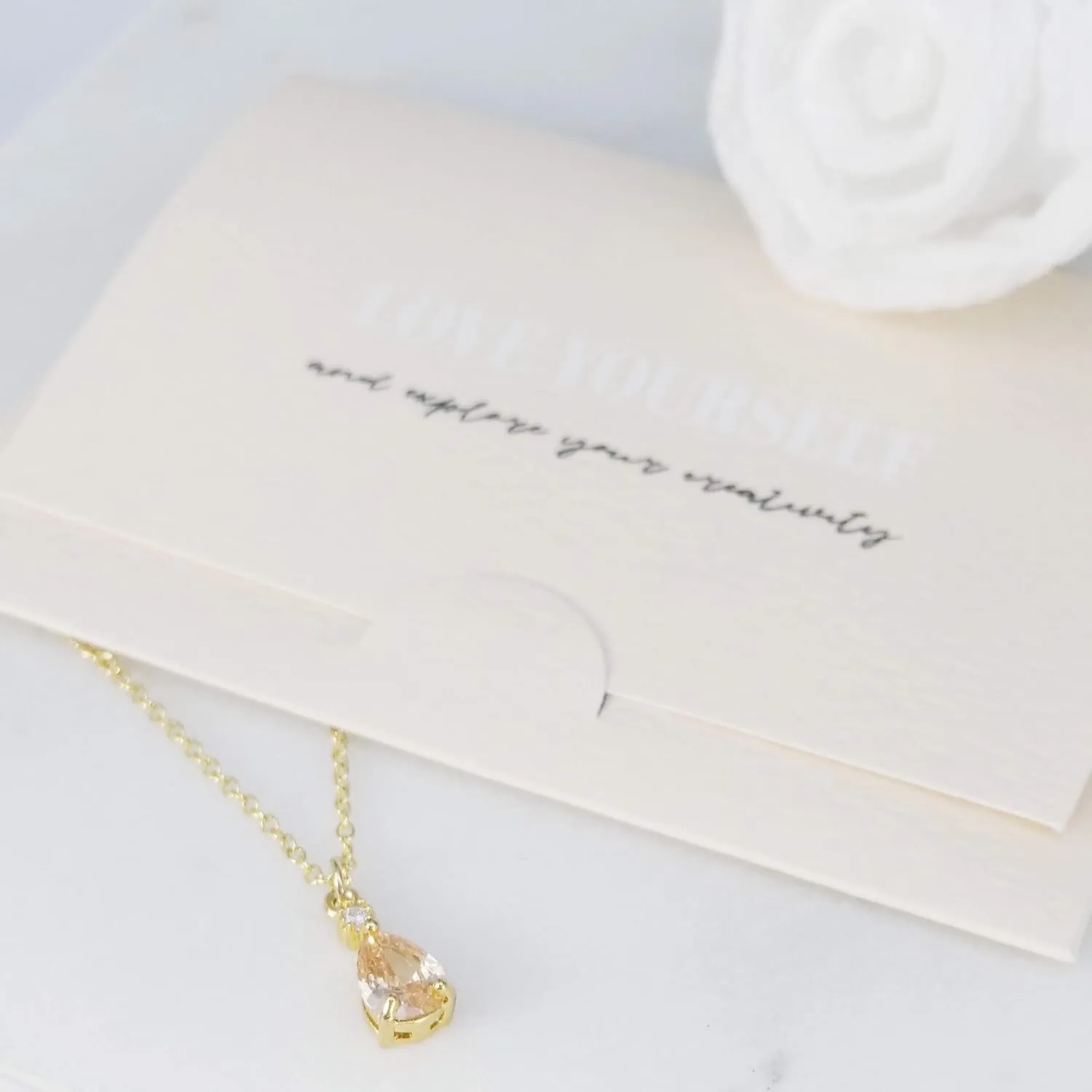 Birthstone Pendant Handmade Gold Plated Necklace Gift Jewelry for Women/Wife, Girlfriend, Sister, Mom, Friend/Birthday, Valentine's Day Gift Ideas