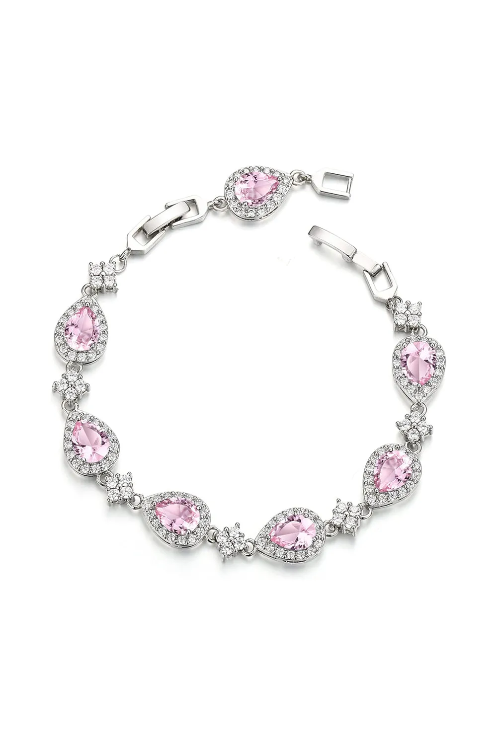 Black Rhinestone Zirconia Teardrop Tennis Bracelets