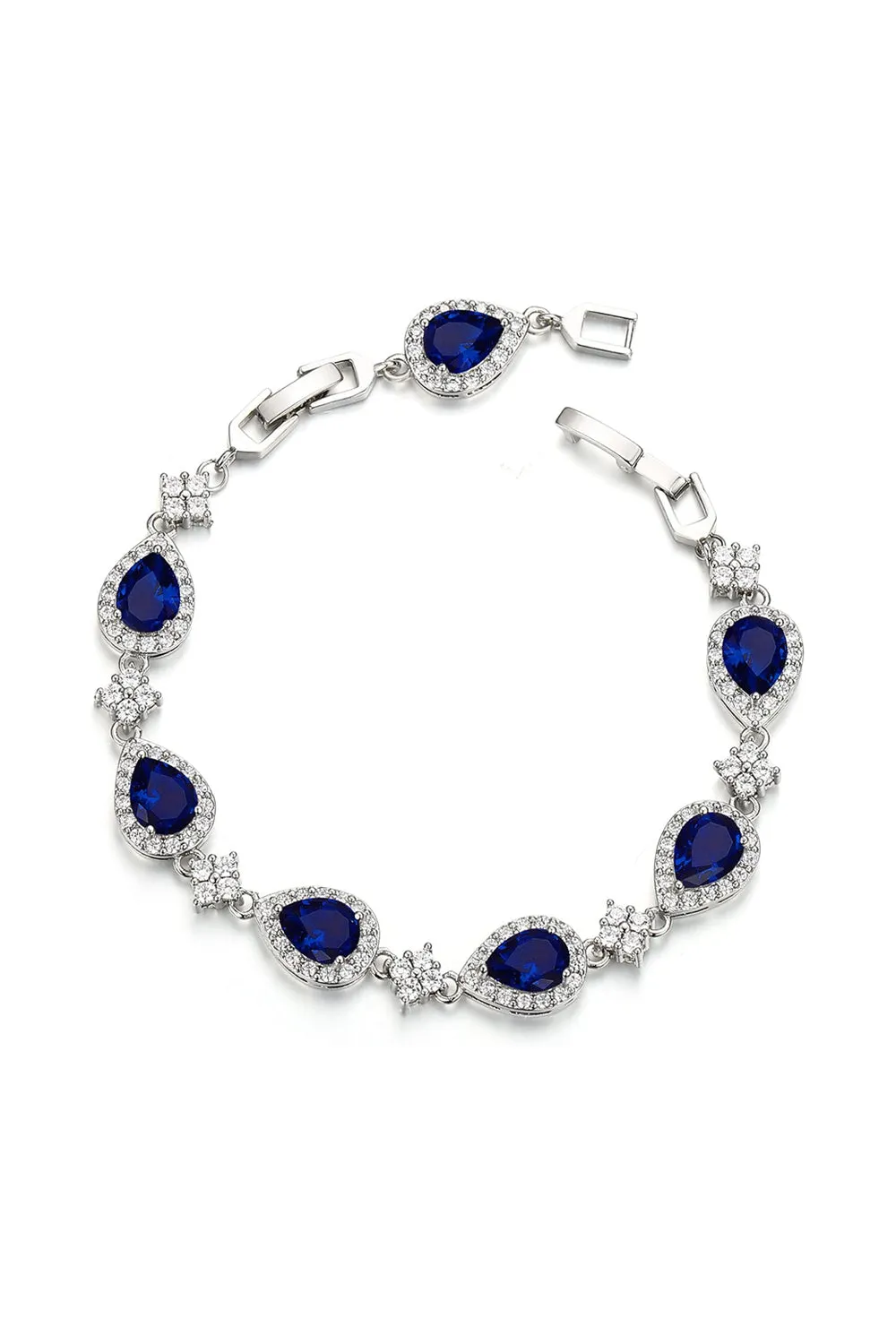 Black Rhinestone Zirconia Teardrop Tennis Bracelets