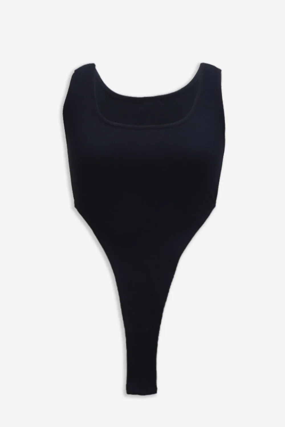 Black Square Cut Bodysuit