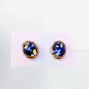 Blue Lampwork Studs