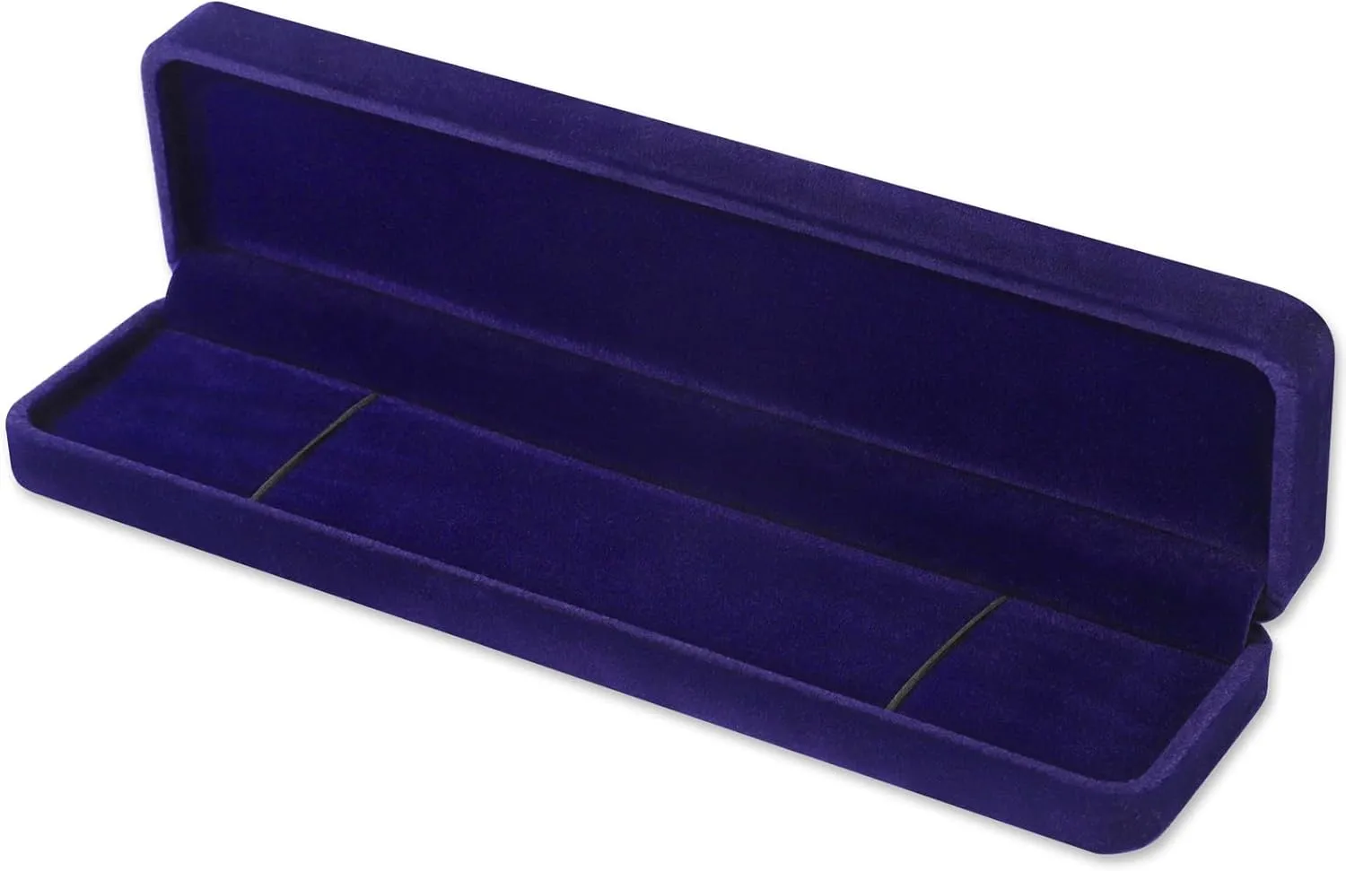 Blue Velvet Long Chain Bracelet Necklace Watch Storage Box Gift Case, Premium Gorgeous Jewelry Display Box for Wedding,Engagement, Proposal, Birthday and Anniversary (Blue)