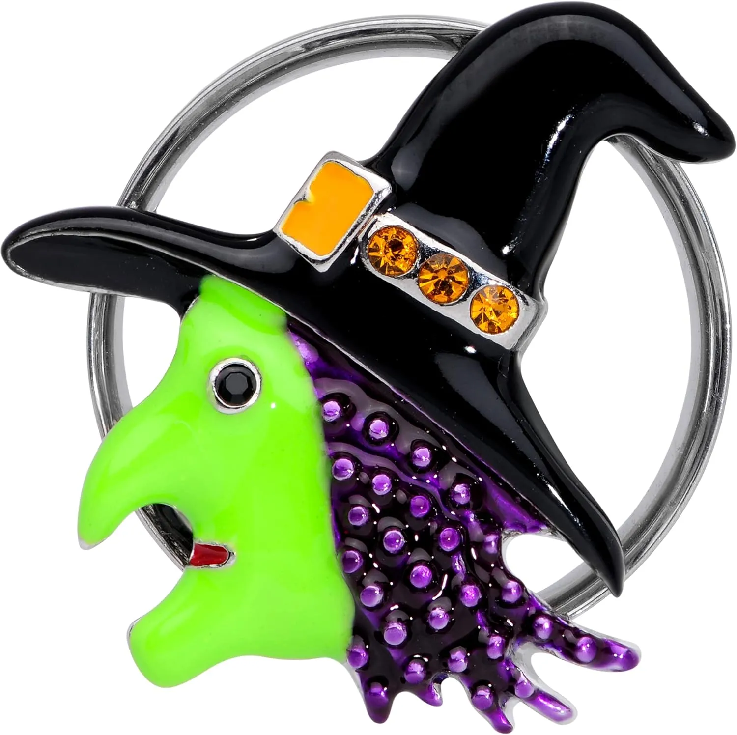 Body Candy Womens 2Pc Steel Green Witch Double Flare Tunnel Plug Earring Ear Plug Gauges Set of 2