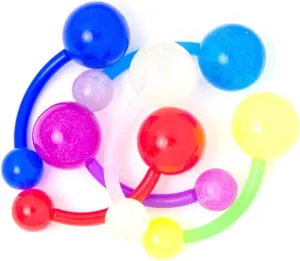 BodyJewelryOnline Belly Button Barbell 6 Pack - 14ga Bio-Flex Barbell UV Light