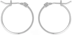 Boma Jewelry Sterling Silver 3/4 Inch Classic Snap Down Closure Hoop Earrings