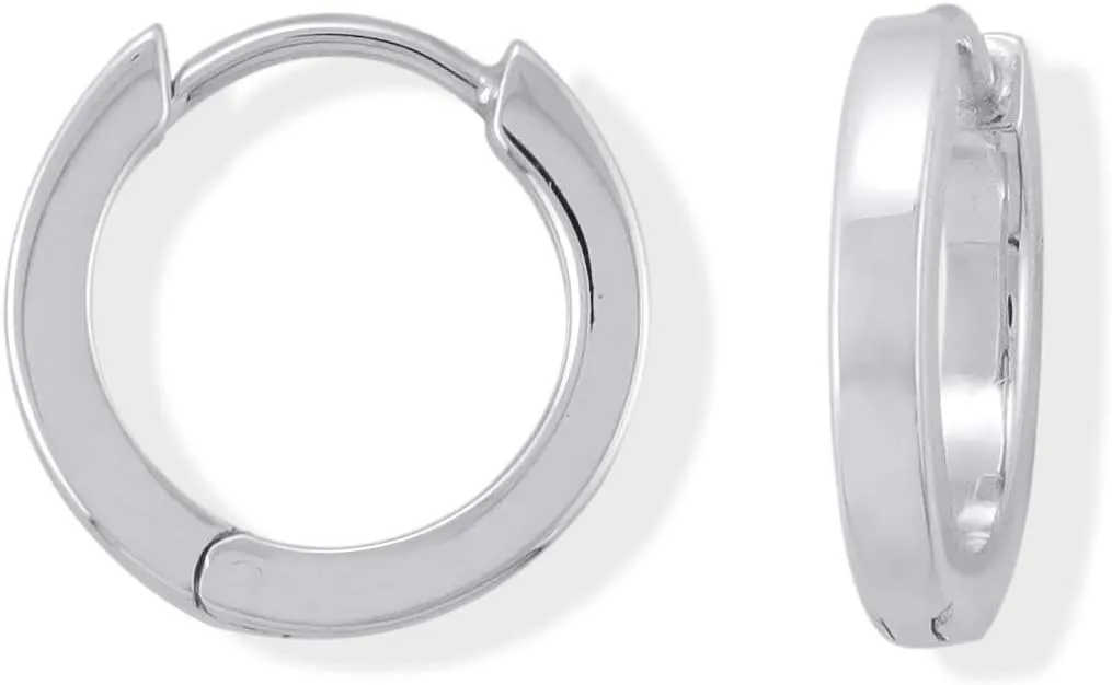 Boma Jewelry Sterling Silver Classic Huggie Hoop Earrings