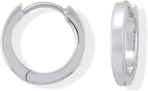 Boma Jewelry Sterling Silver Classic Huggie Hoop Earrings