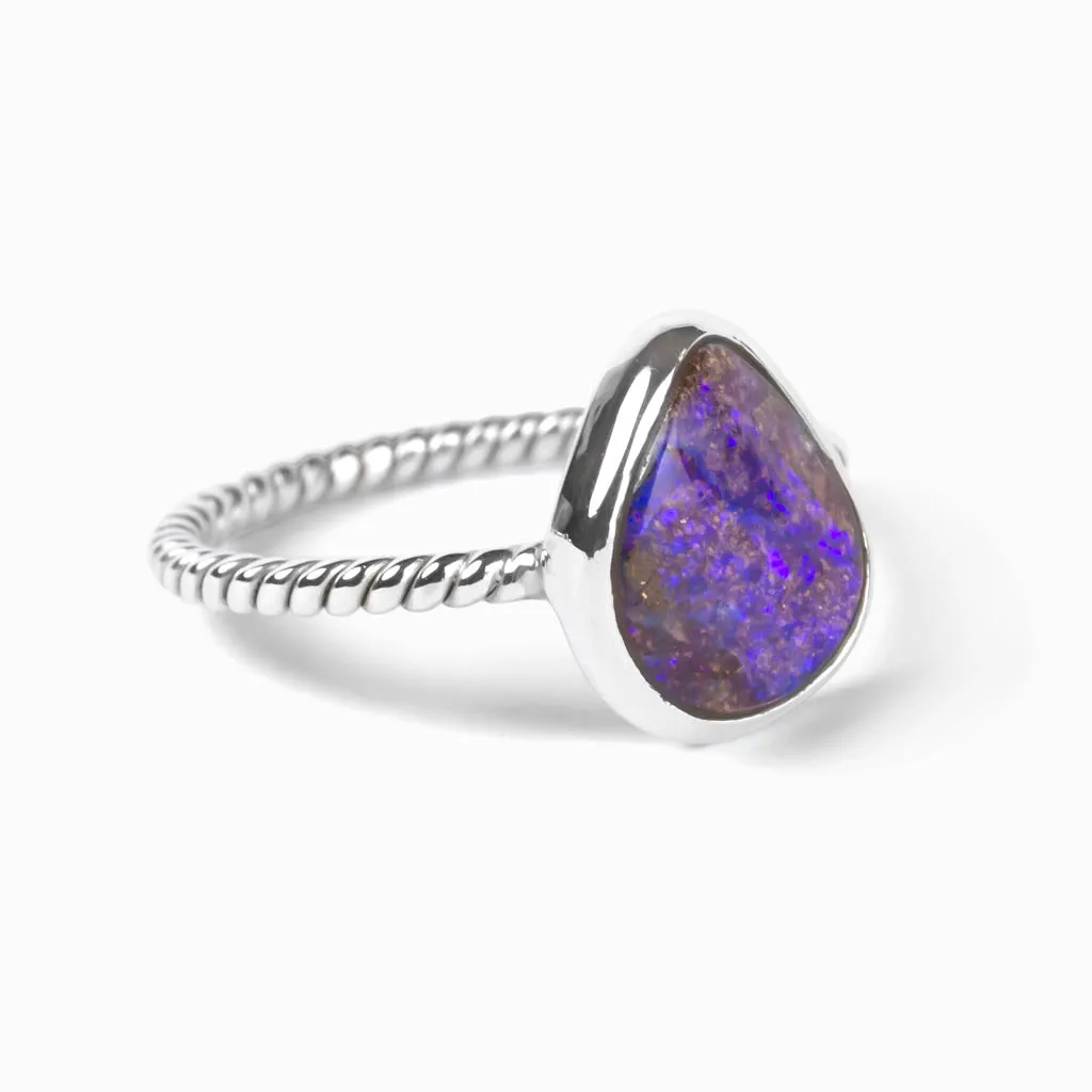 Boulder Opal Ring