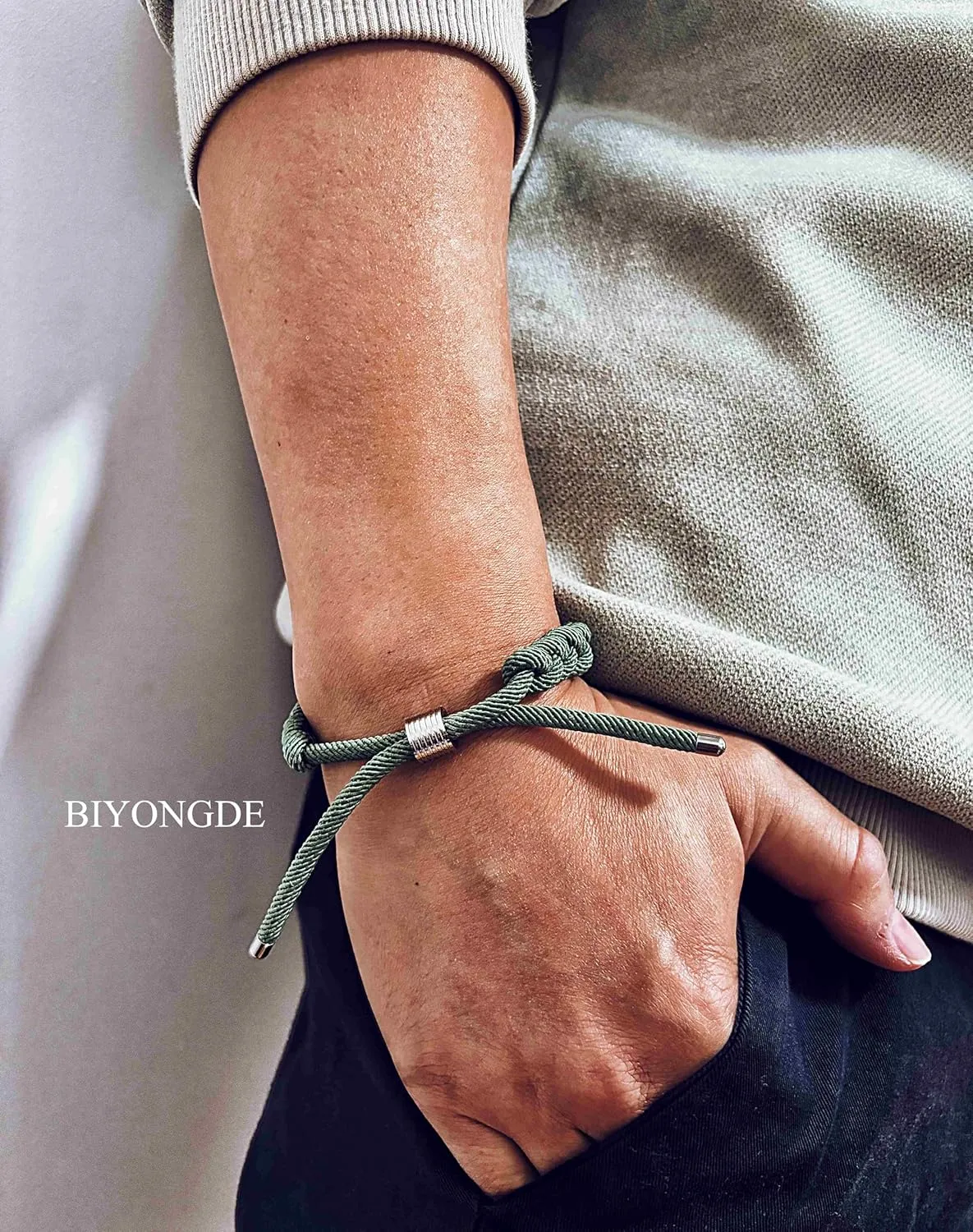 Braided Milano Rope Bracelet with Stainless Steel Charm, Handmade, Adjustable Length for Men and Women