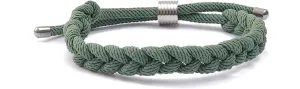 Braided Milano Rope Bracelet with Stainless Steel Charm, Handmade, Adjustable Length for Men and Women