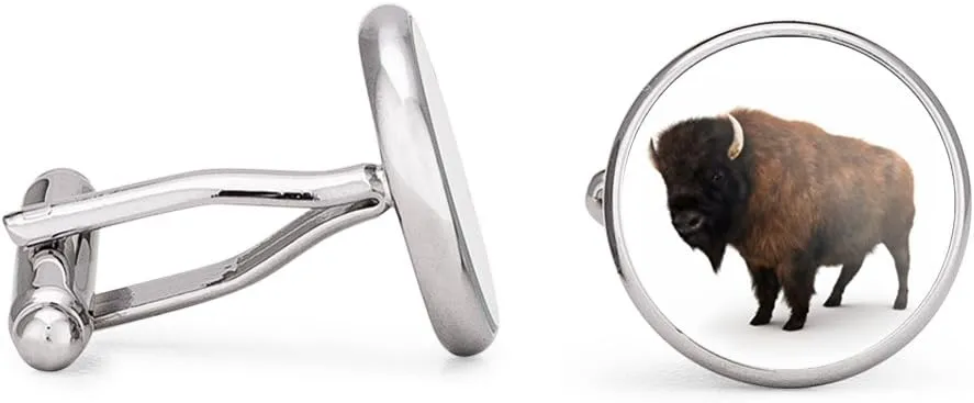 Buffalo Cufflinks Wild Buffalo Cuff Links (Contoured Edition)