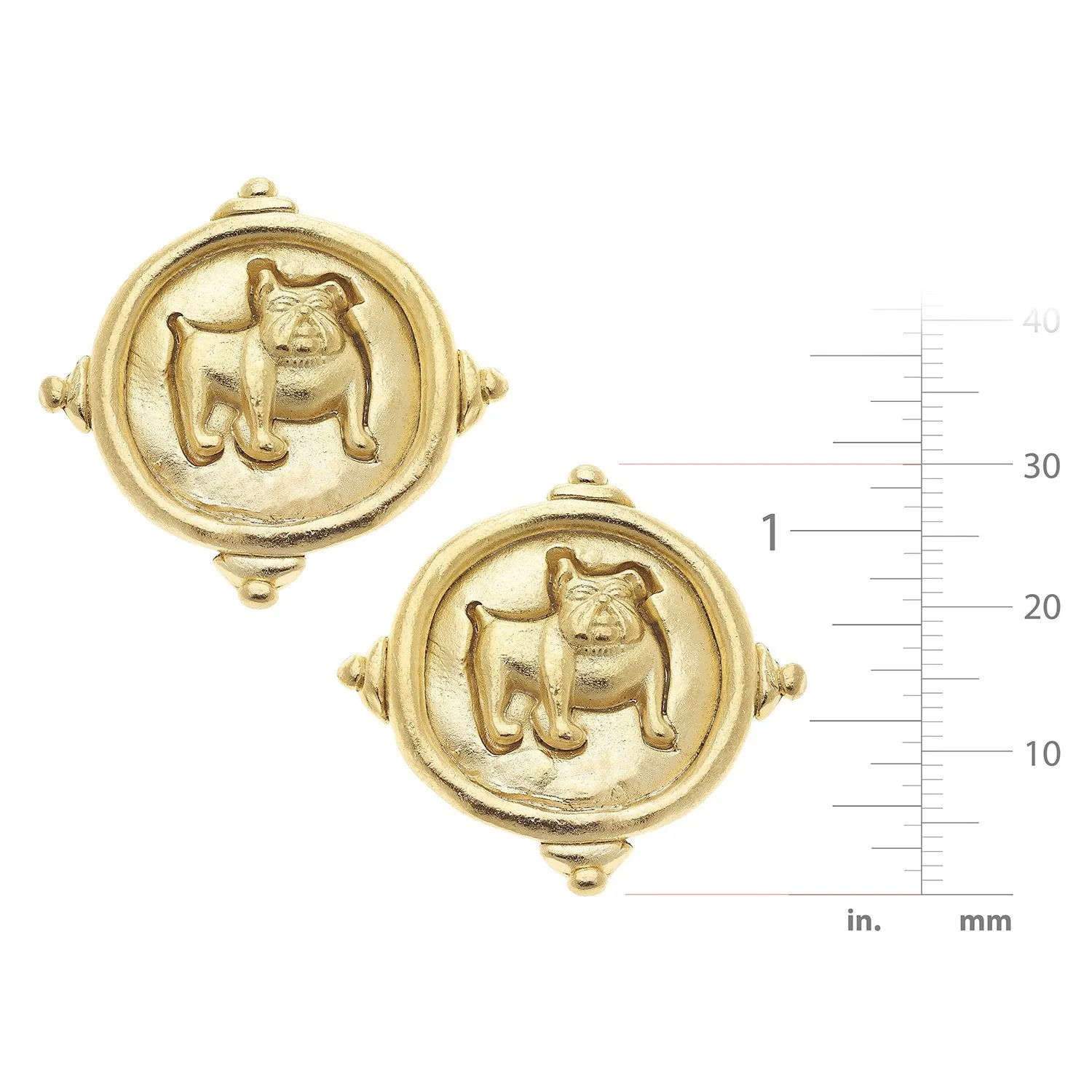 Bulldog Stud Earrings