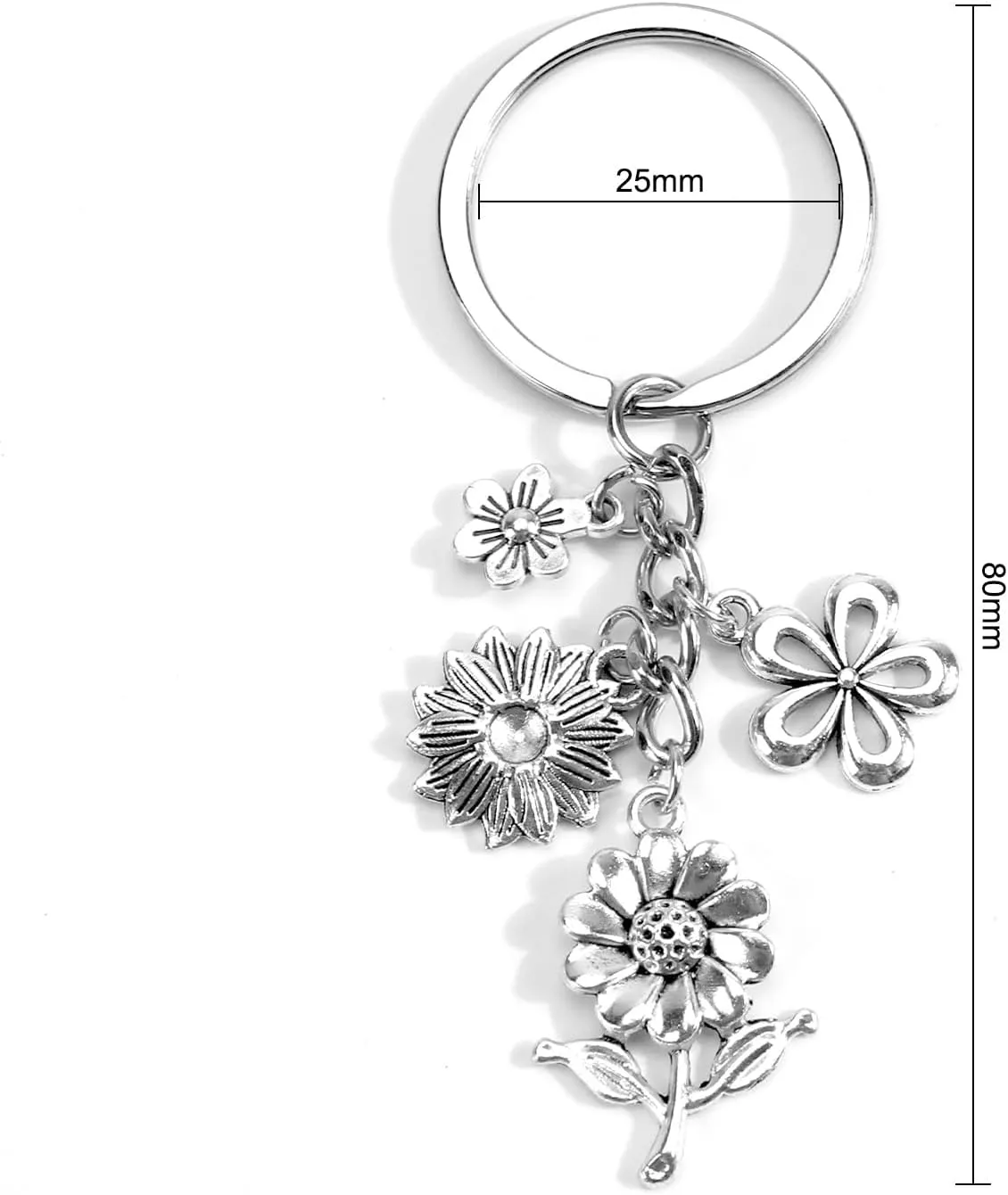 Butterfly Keychain,Sun Keychain,Seahorse Keychain,Crown Keychain,Sliver Keychain,Keychains for Women