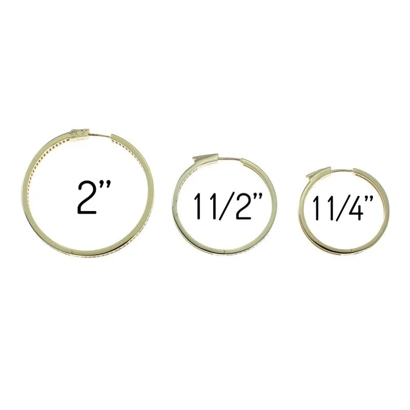 CHANNEL-SET BAGUETTE HOOP EARRINGS