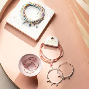 Chromacolor Miyuki Bracelet Trio - Blush Multi/Silver