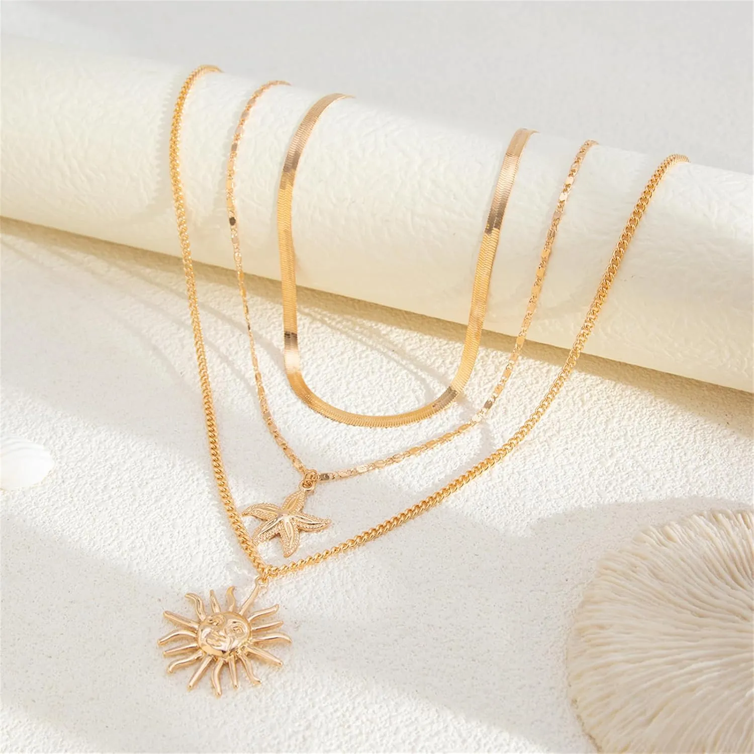 Chunky Gold Necklace for Women,Layered Statement Choker Irregular Baroque Pearl/Heart/Flower Pendant Y2k Charm Jewelry Accessories