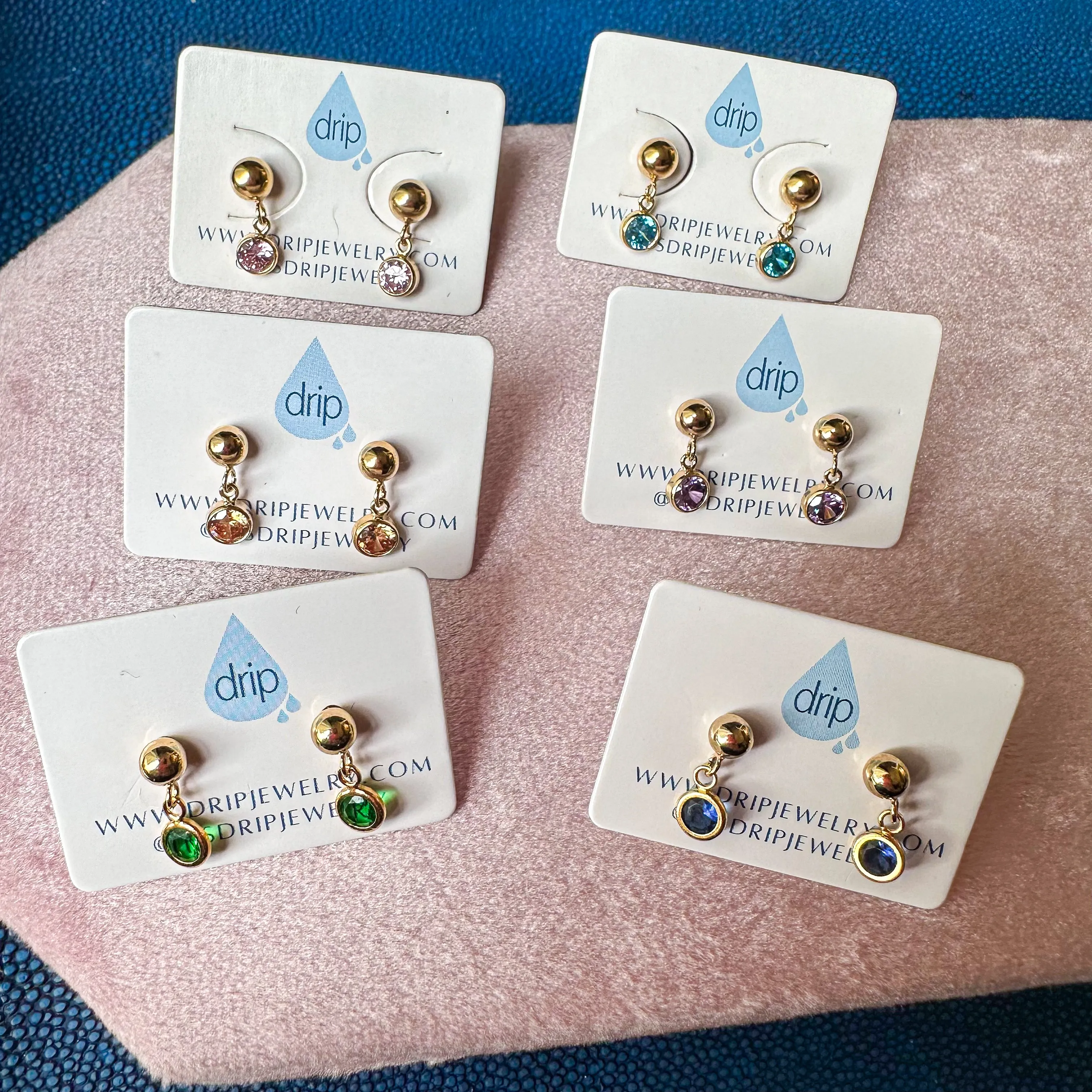Circle Drop Ball Studs (more colors)