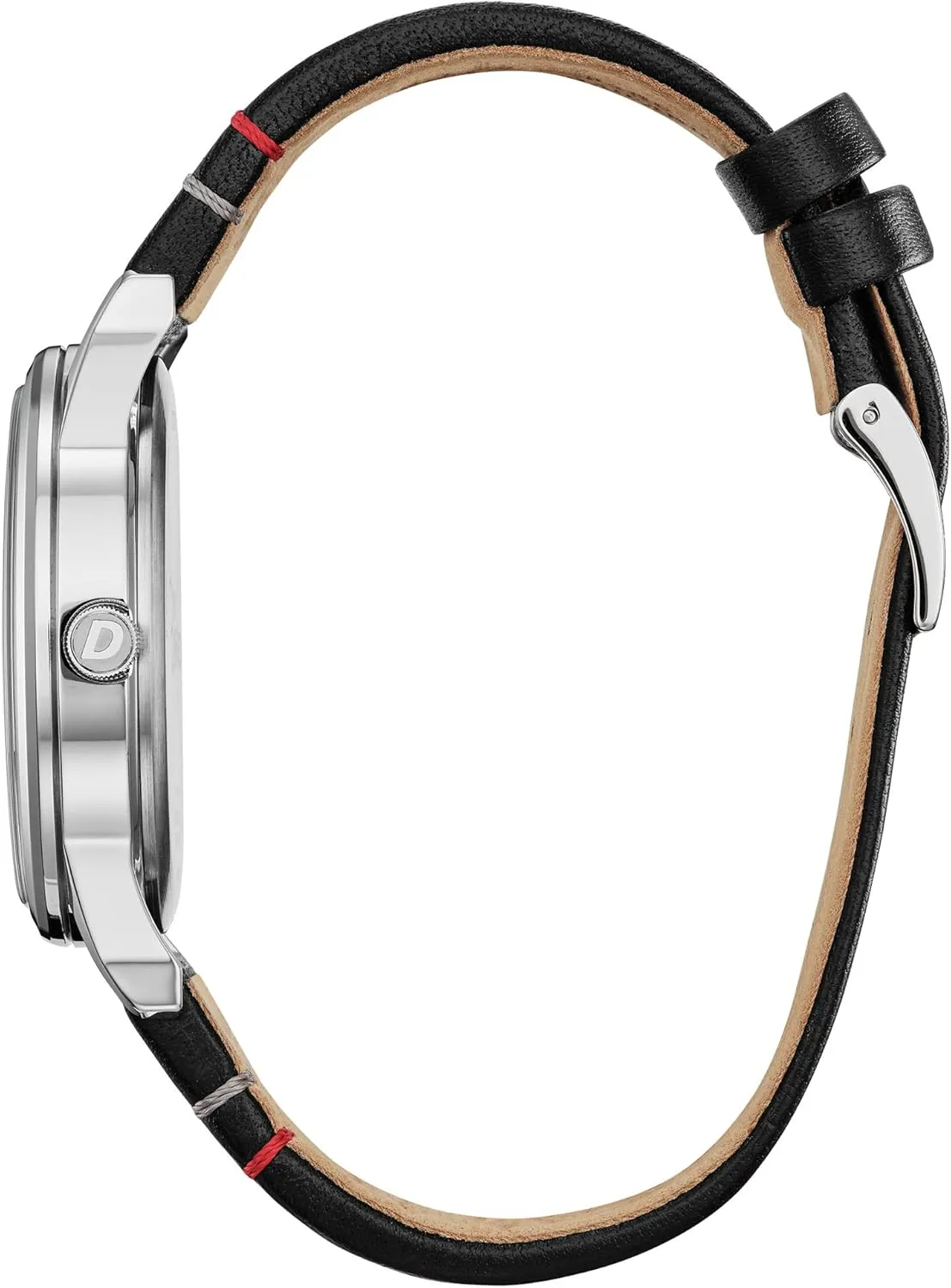 Citizen Eco-Drive Disney Unisex Watch, Stainless Steel with Leather Strap, Mickey Mouse