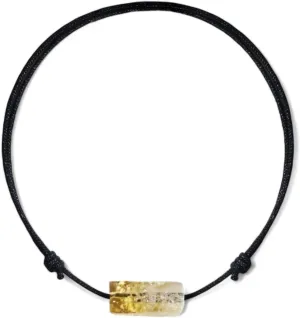 Citrine Tube Cord Bracelet for Men Women Teen Unisex Adult - Waterproof Nylon Surfer String Friendship Summer Bracelets - November Birthstone Citrine Quartz