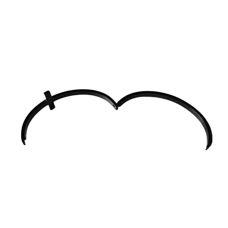 Classic Gun Black Stainless Steel Cross Bangle