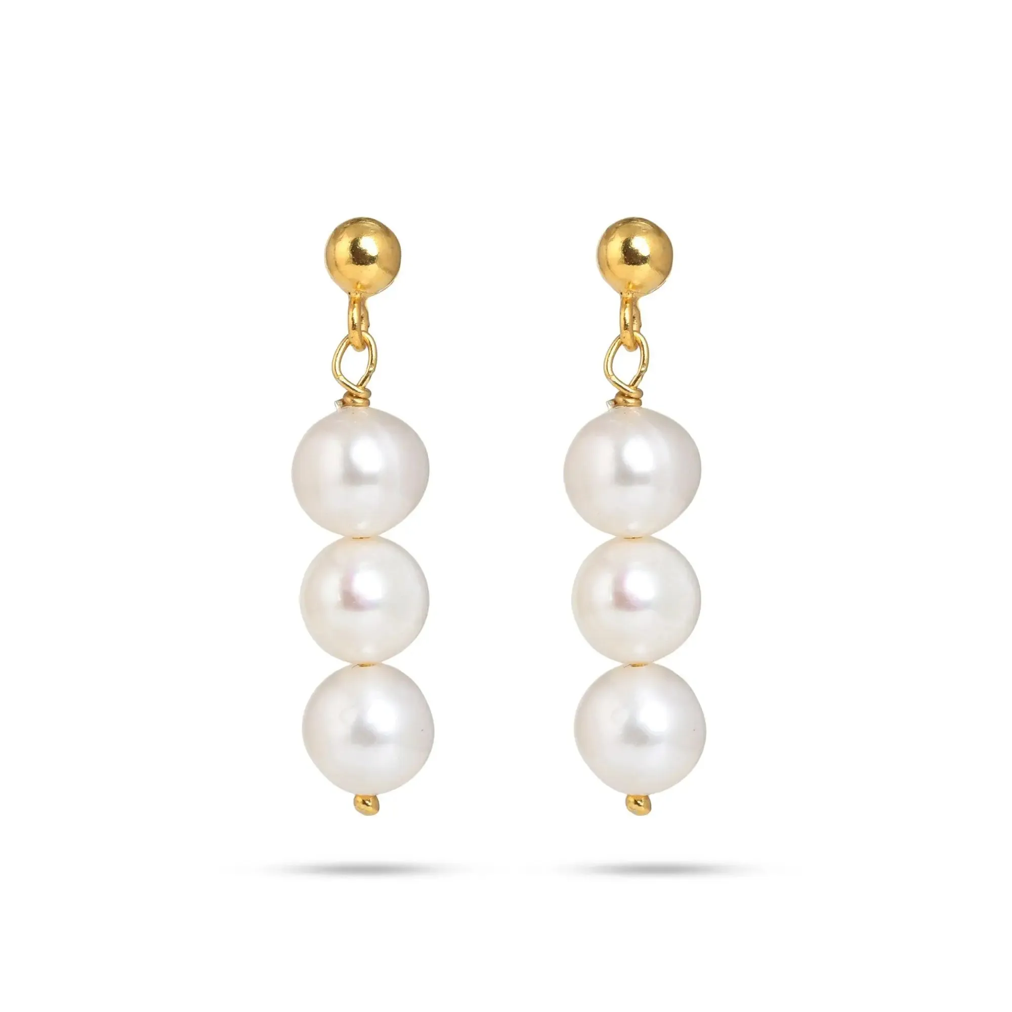 Classic Pearl Drop Silver Earrings - From Purl