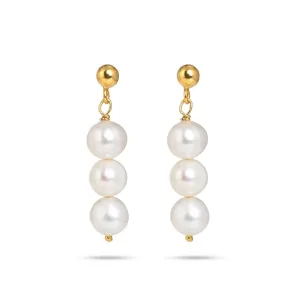 Classic Pearl Drop Silver Earrings - From Purl