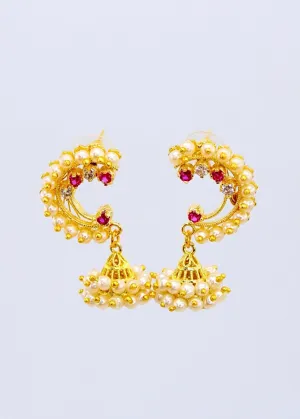 CLASSIC PEARLS DESIGNER JHUMKI