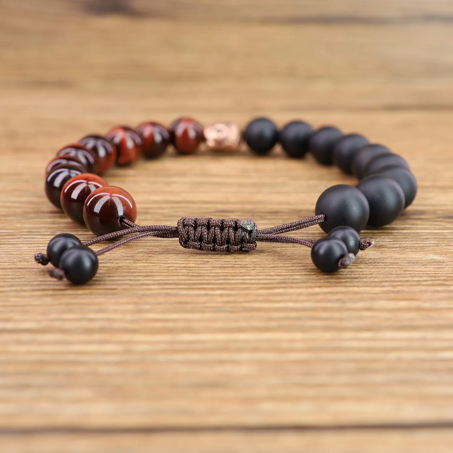 COAI Mens Womens Stone Buddha Head Prayer Bracelet