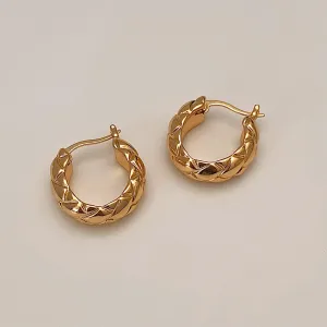 Coco Classic Style Gold Hoop Earrings JLT12698