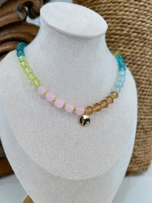 Coin Charm Beaded Necklace