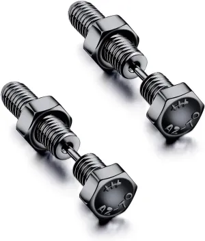Cool Screw Stud Earrings for women, Stainless Steel Screw-On Stud Earring Backs Piercing Jewelry, Piercing Screws Hoop Earrings Ear Stud Hypoallergenic