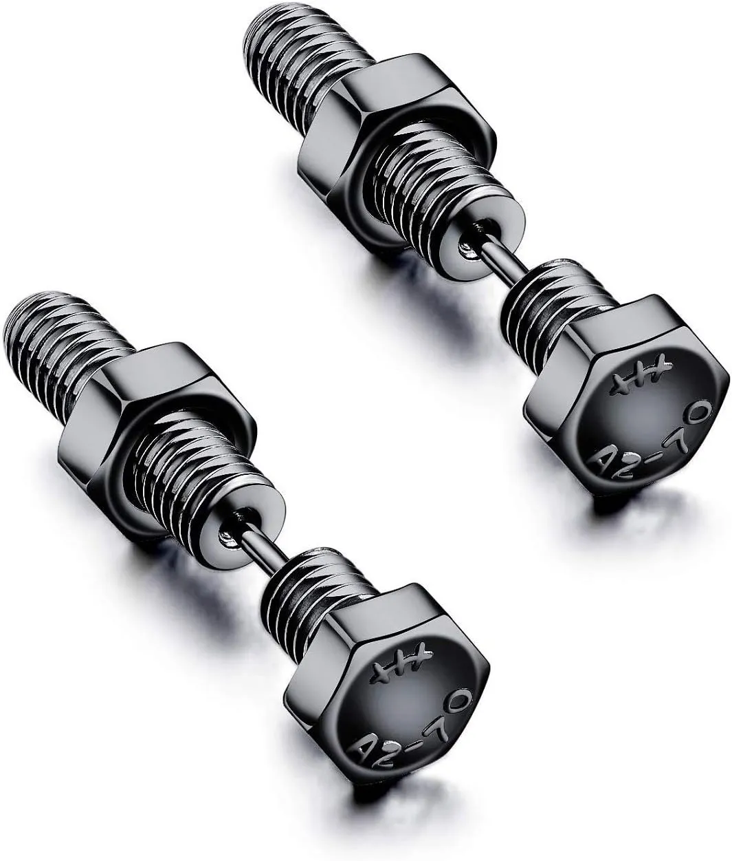 Cool Screw Stud Earrings for women, Stainless Steel Screw-On Stud Earring Backs Piercing Jewelry, Piercing Screws Hoop Earrings Ear Stud Hypoallergenic