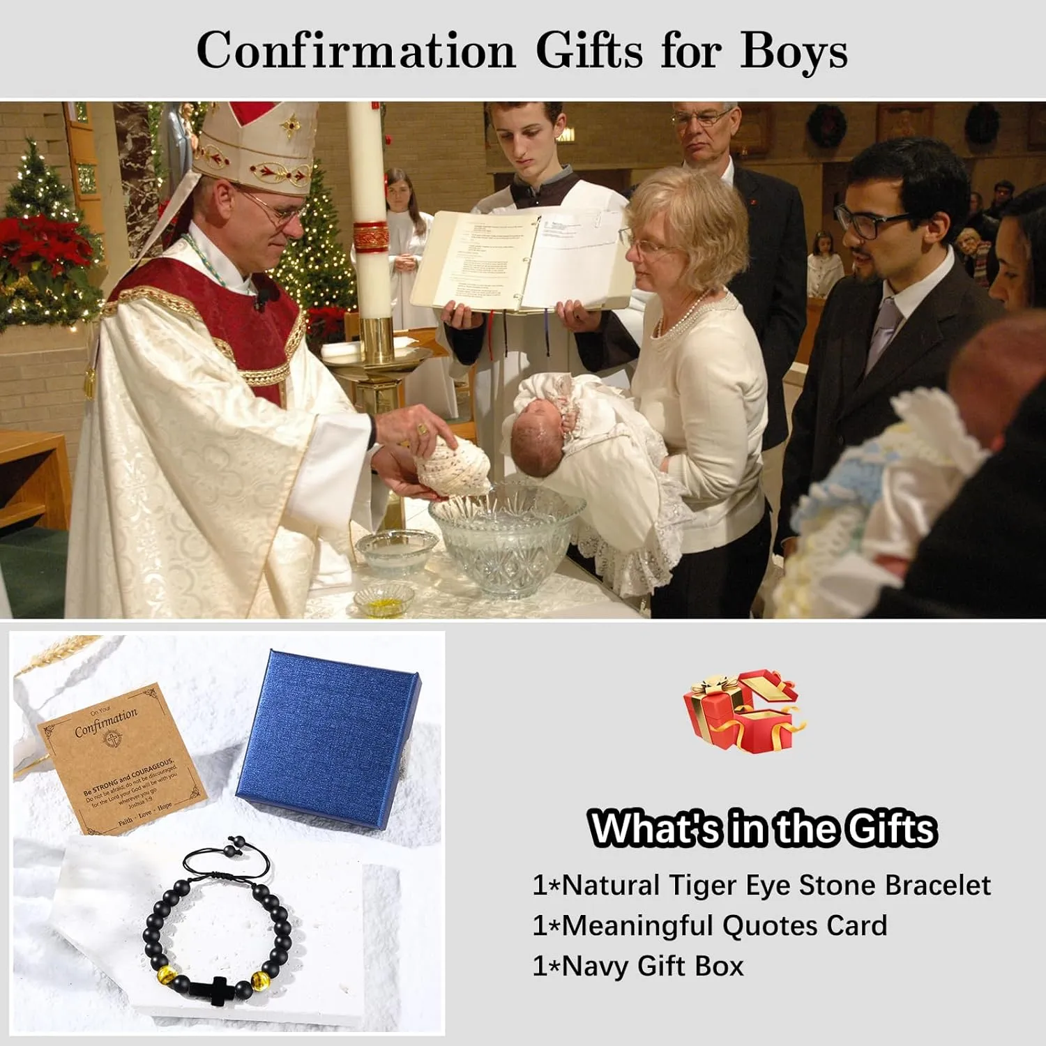 Cross Bracelet To My Boys Communion Confirmation Baptism Gift for Nephew Brother Son Daughter Brother Teens Girls