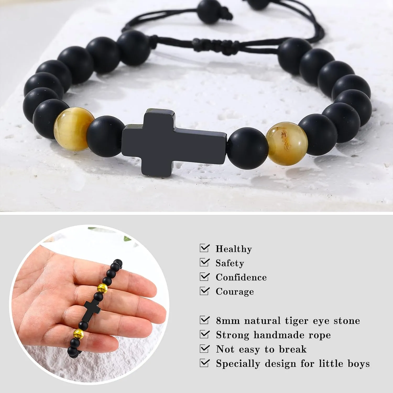 Cross Bracelet To My Boys Communion Confirmation Baptism Gift for Nephew Brother Son Daughter Brother Teens Girls