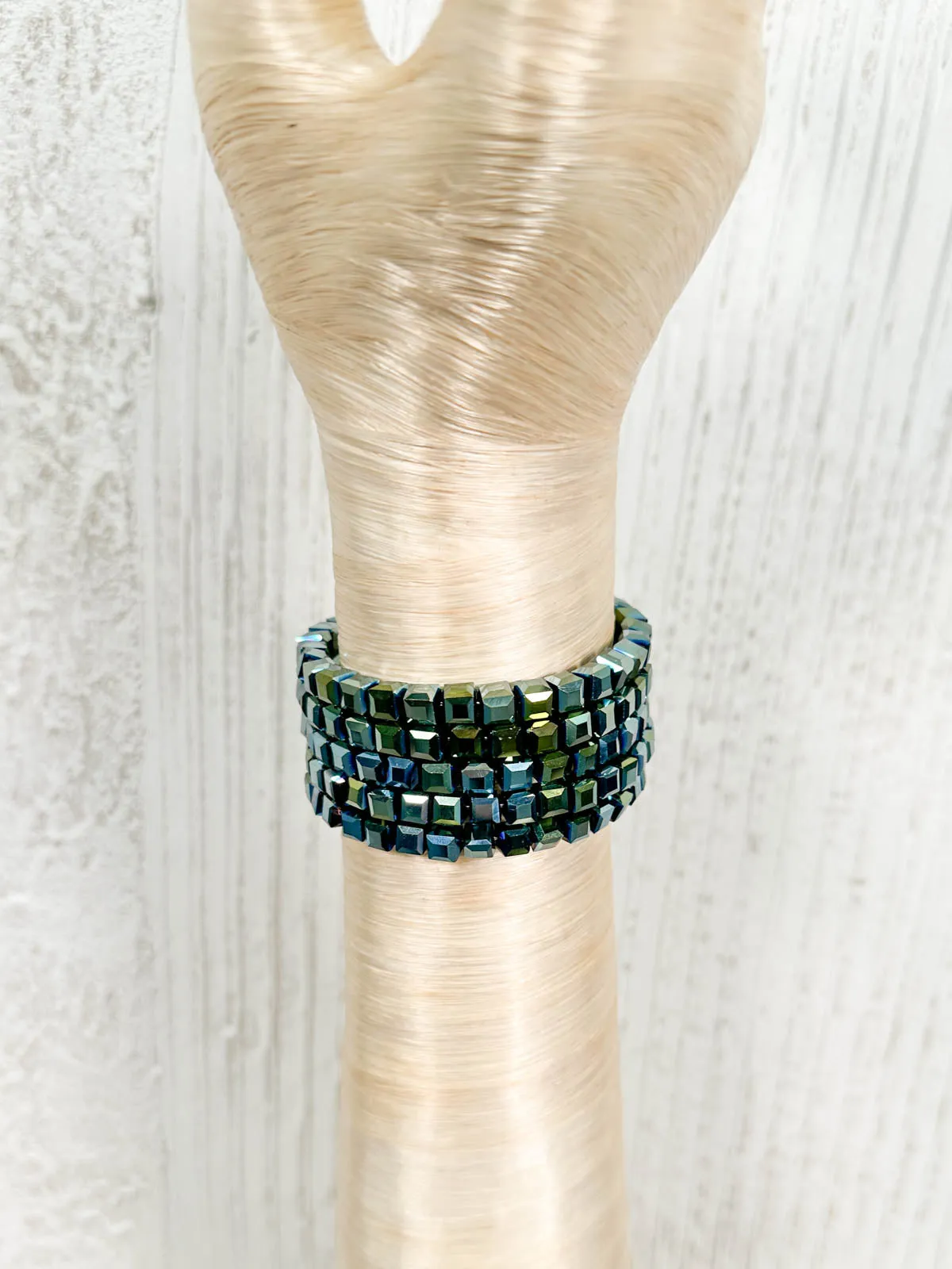 Crystal Snake Bracelet, Peacock